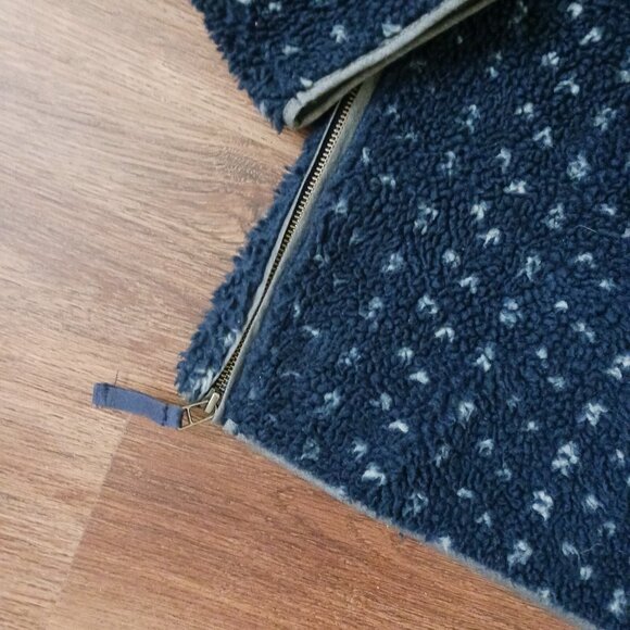 LL Bean Signature Blue Gray Side Zip Fleece Pullover Size L ID 505762 - Picture 2 of 6